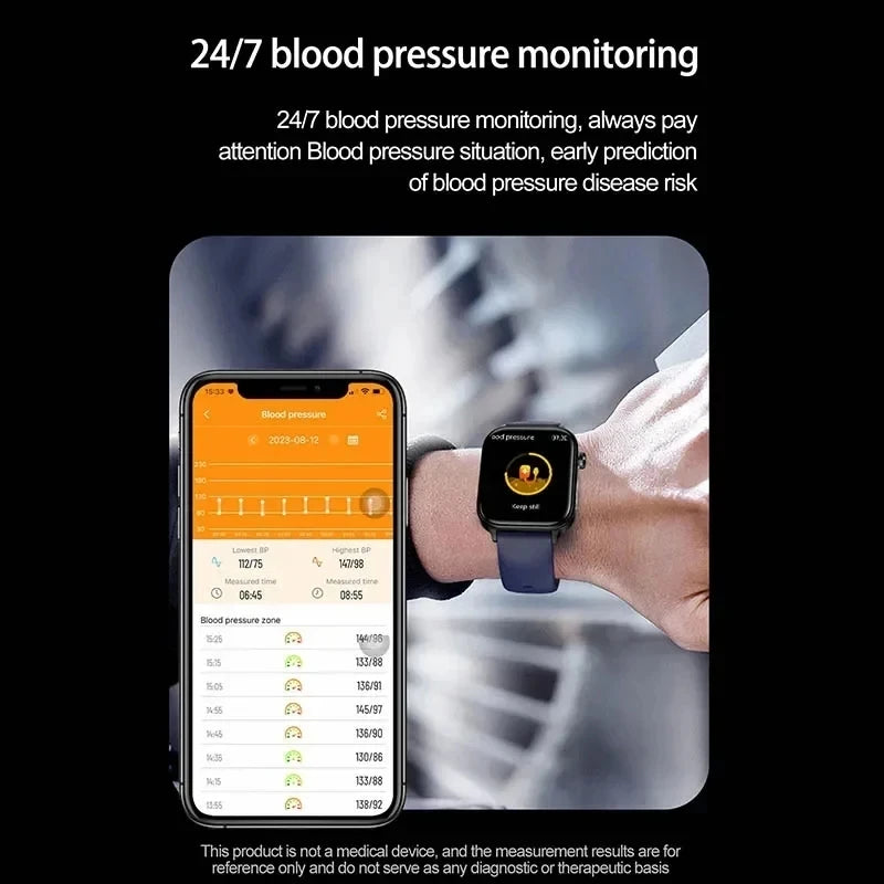 Smart Watch 2025 - ECG+PPG Blood Pressure Blood Lipid Uric Acid Menstrual Tracker