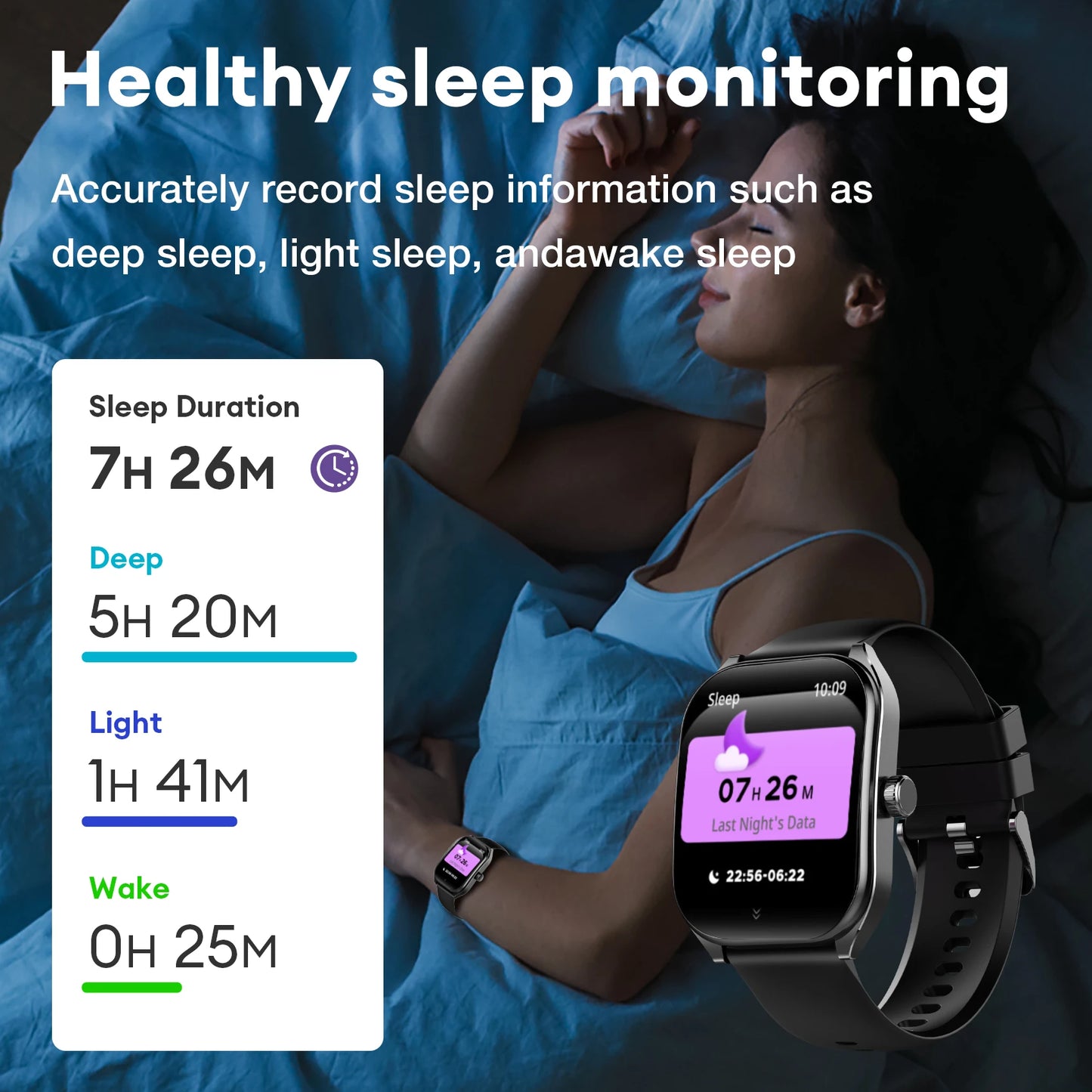 KHwatch Smart Watch - 2.01" Curved Screen Bluetooth Call IP68 Waterproof