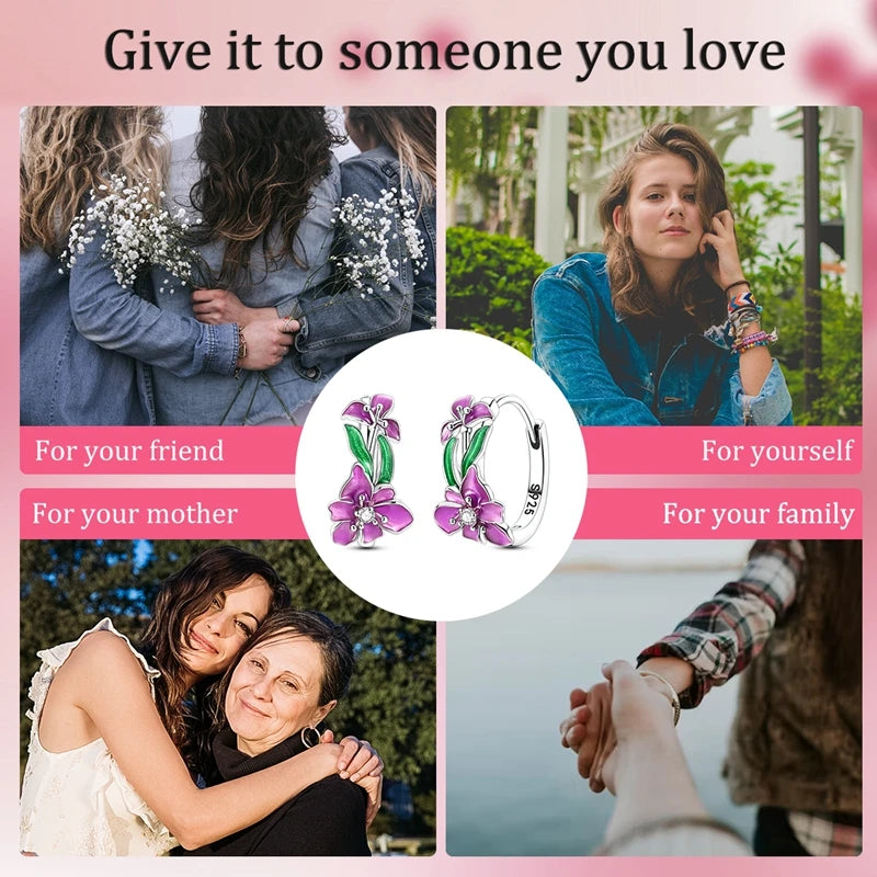 Boucles d'oreilles créoles en argent sterling 925 - Cadeau de mariage et de fiançailles