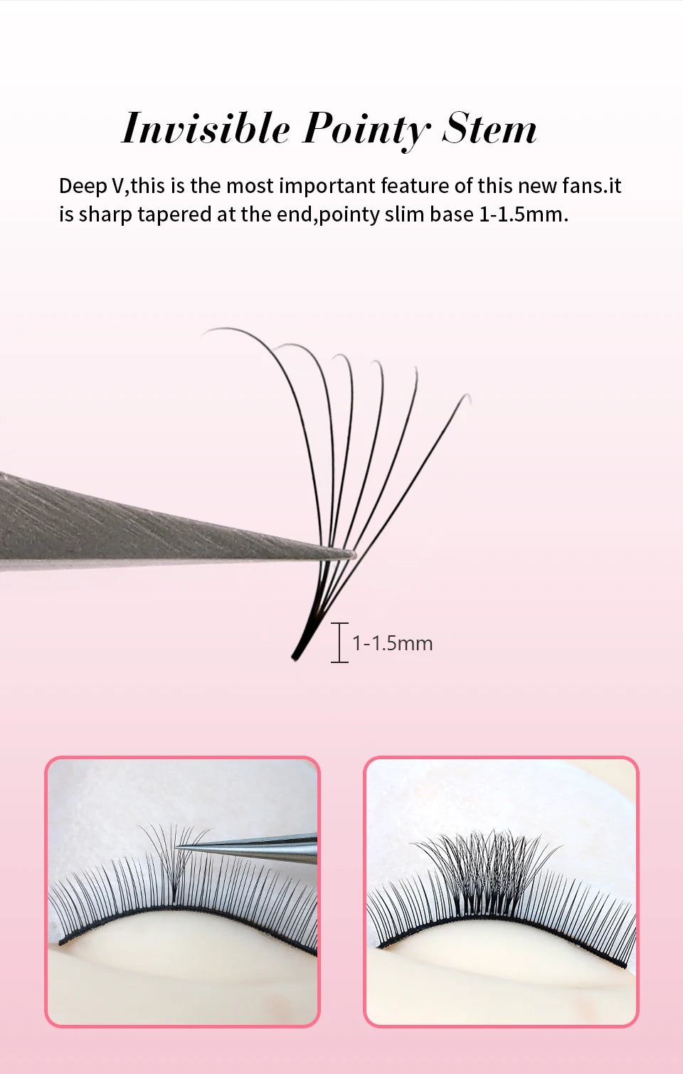 رموش كثيفة جاهزة - رموش صناعية ثلاثية الأبعاد - 40D