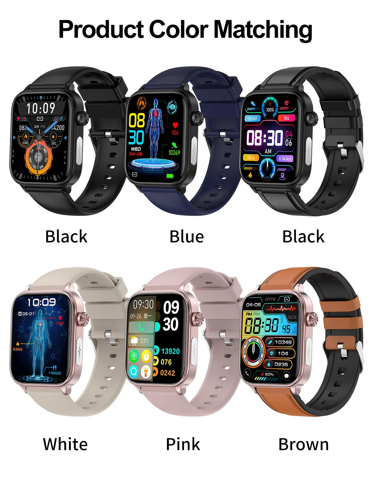 Smart Watch 2025 - ECG+PPG Blood Pressure Blood Lipid Uric Acid Menstrual Tracker