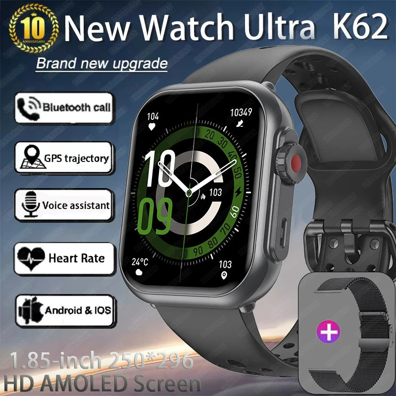 Watch Ultra 2 - 1000mAh 1.85" HD Full Touch Screen IP68 Bluetooth Call