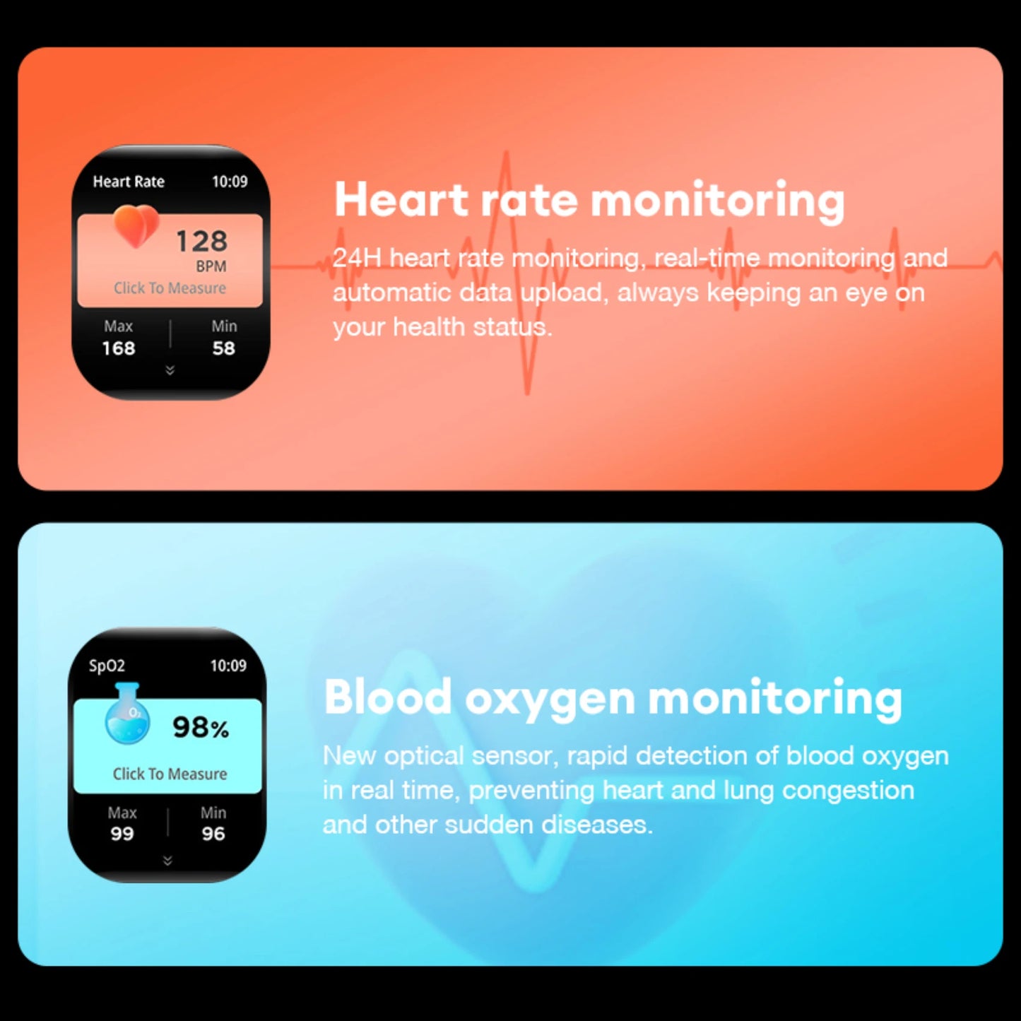 KHwatch Smart Watch - 2.01" Curved Screen Bluetooth Call IP68 Waterproof