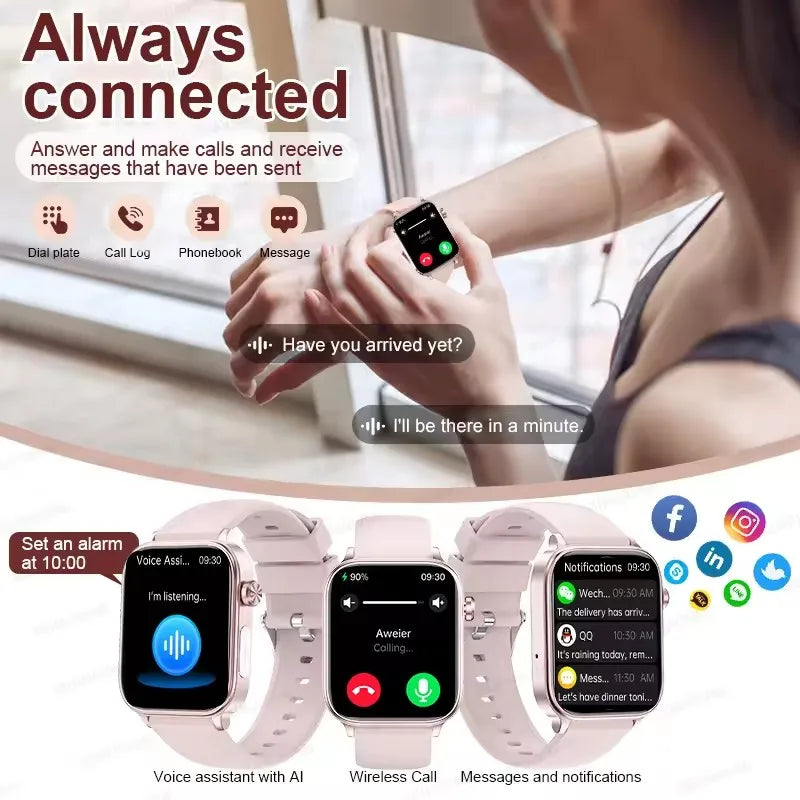 Smart Watch 2025 - ECG+PPG Blood Pressure Blood Lipid Uric Acid Menstrual Tracker