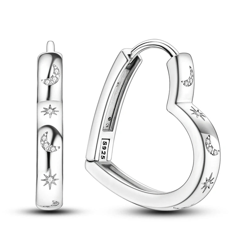 Boucles d'oreilles créoles en argent sterling 925 - Cadeau de mariage et de fiançailles