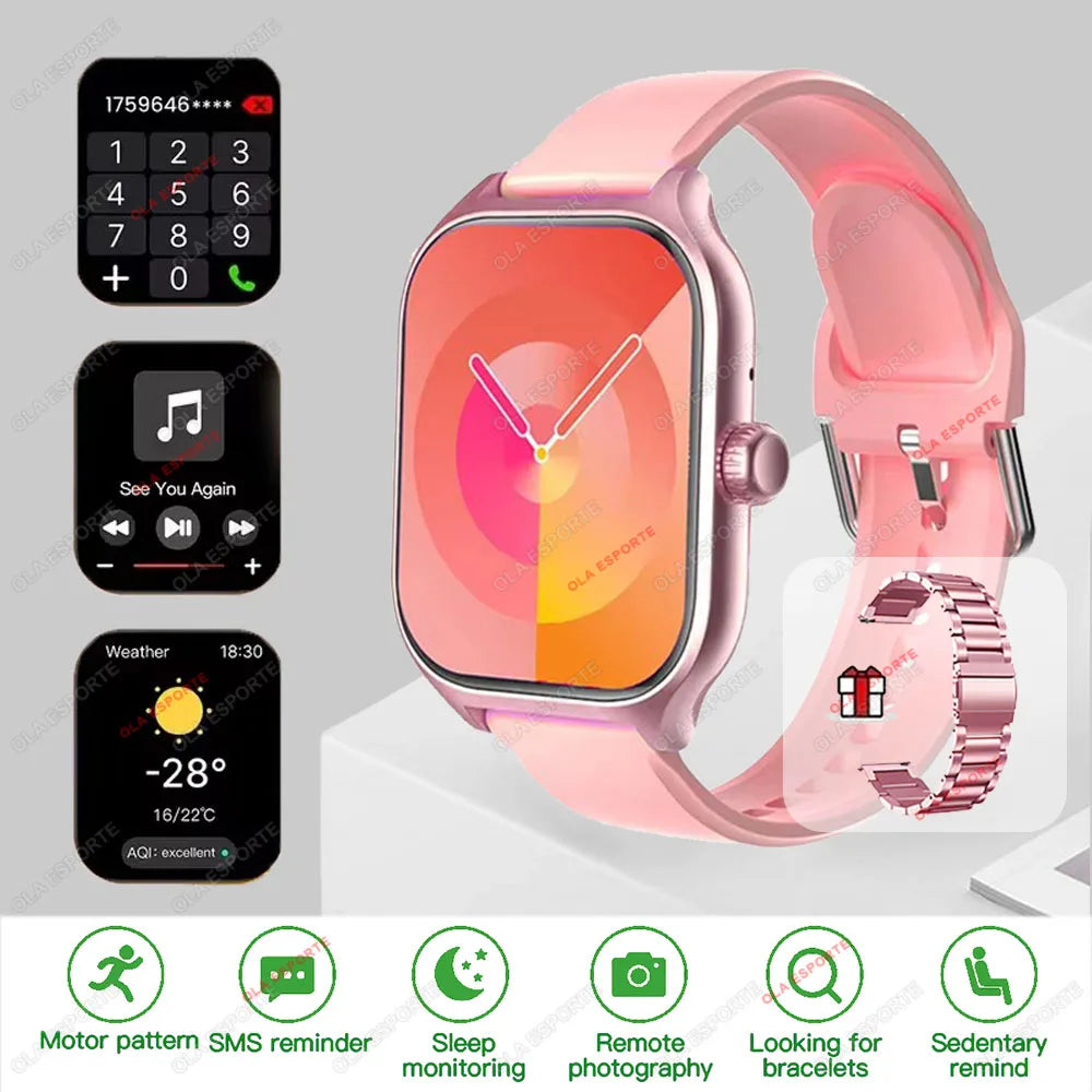 Outdoor Smart Watch - 2.01" HD Heart Rate Bluetooth Calls GPS Waterproof DIY