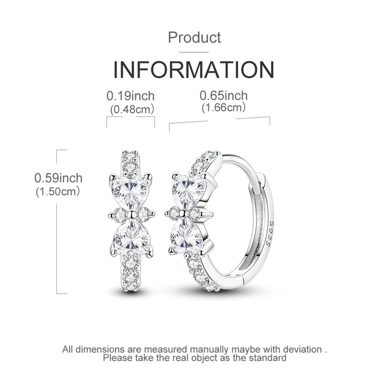 Boucles d'oreilles créoles en argent sterling 925 - Cadeau de mariage et de fiançailles