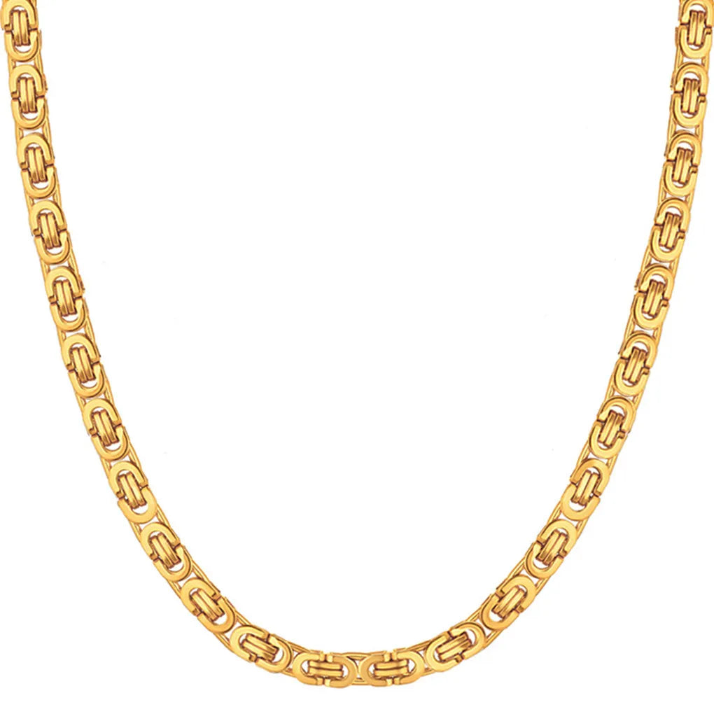 Collier à maillons byzantins pour homme - Acier inoxydable 316L, chaîne épaisse de 8 mm