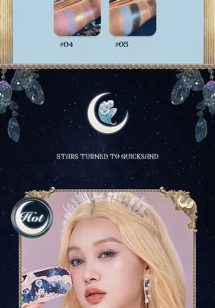 لوحة ظلال العيون مونلايت ميرميد - 8 ألوان لامعة غير لامعة