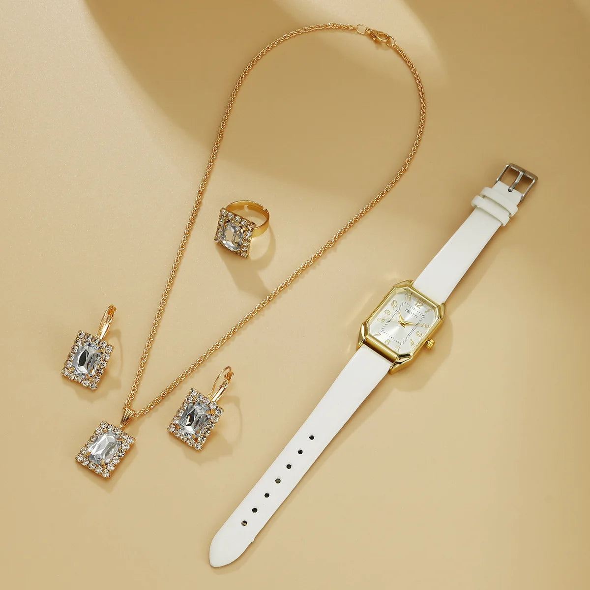 Women's Watch Set - 1/5/6pcs Luxury Square Quartz Watches