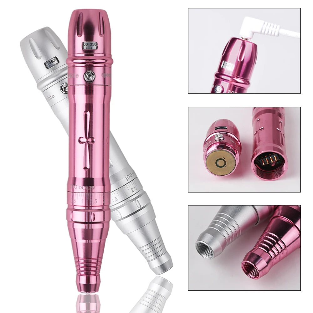 مجموعة جهاز PMU اللاسلكي - قلم وشم مكياج دائم احترافي