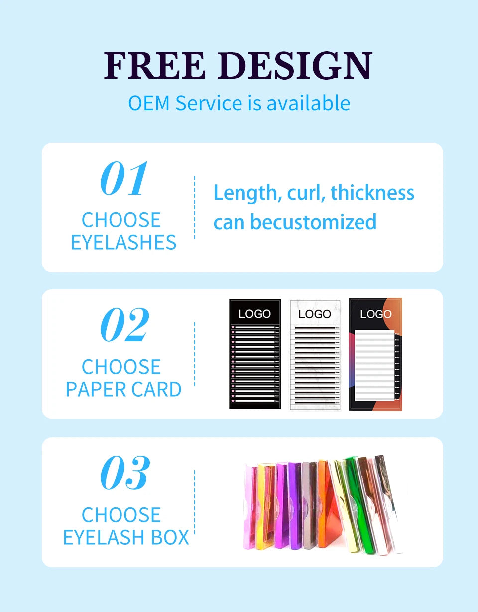 رموش AGUUD الروسية الجاهزة للتكثيف - ١٠ علب - معجبين كثر