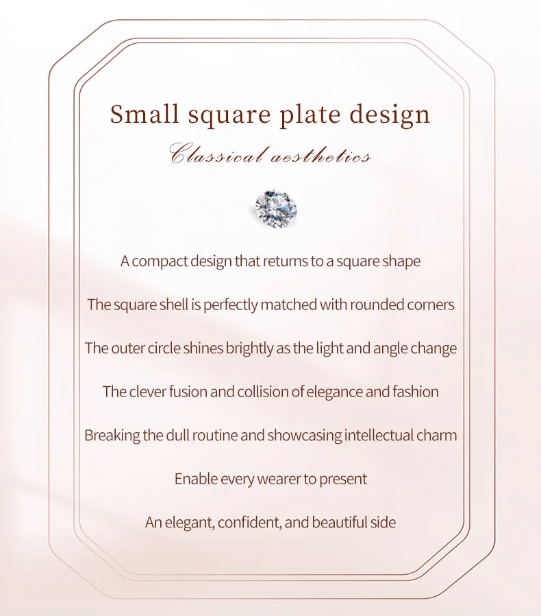 ساعة OLEVS 9987 النسائية - ساعة مربعة مقاومة للماء بسوار فولاذي