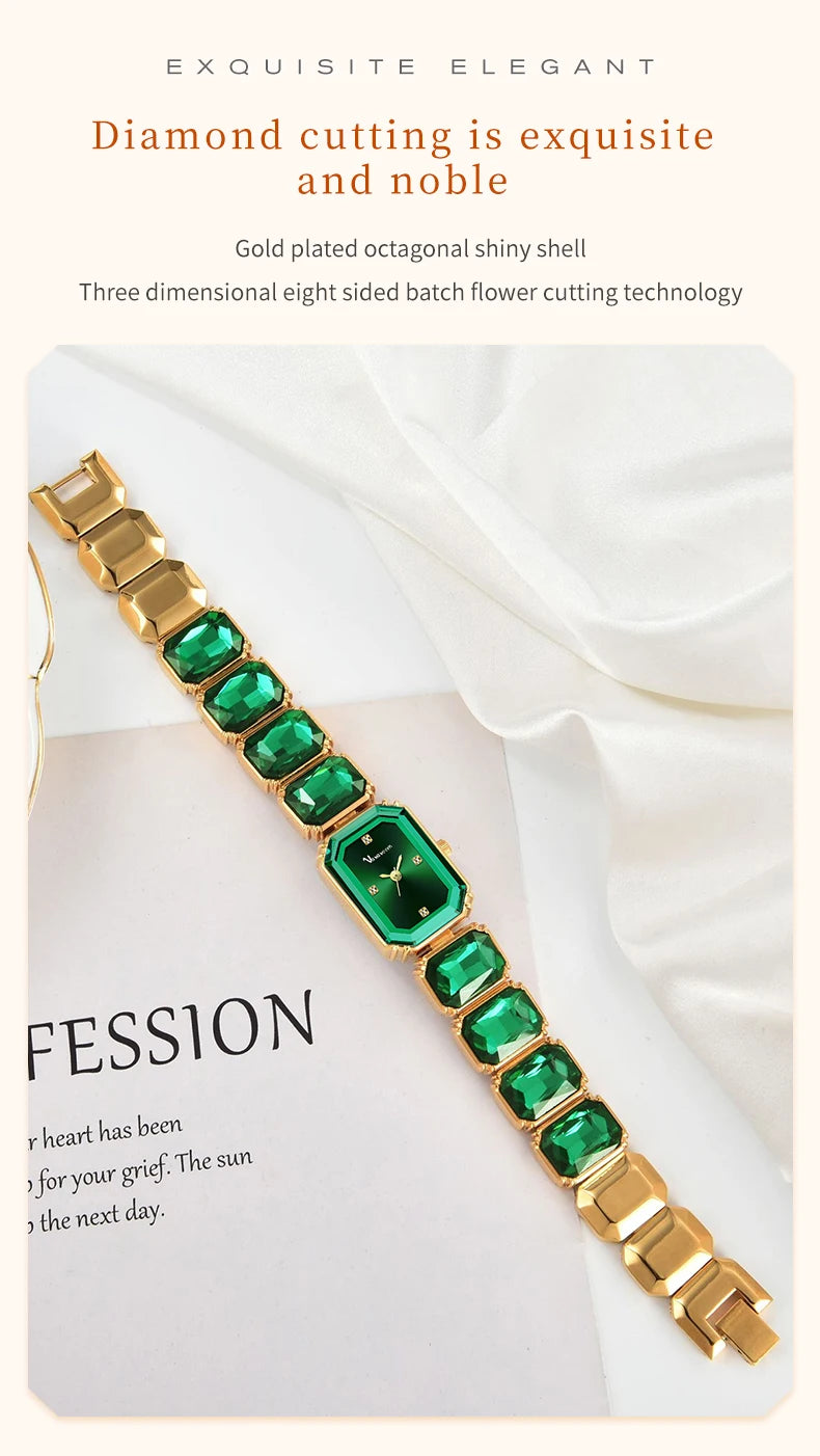 2024 Women's Watch - Luxury Diamond Rose Gold Bracelet Watch