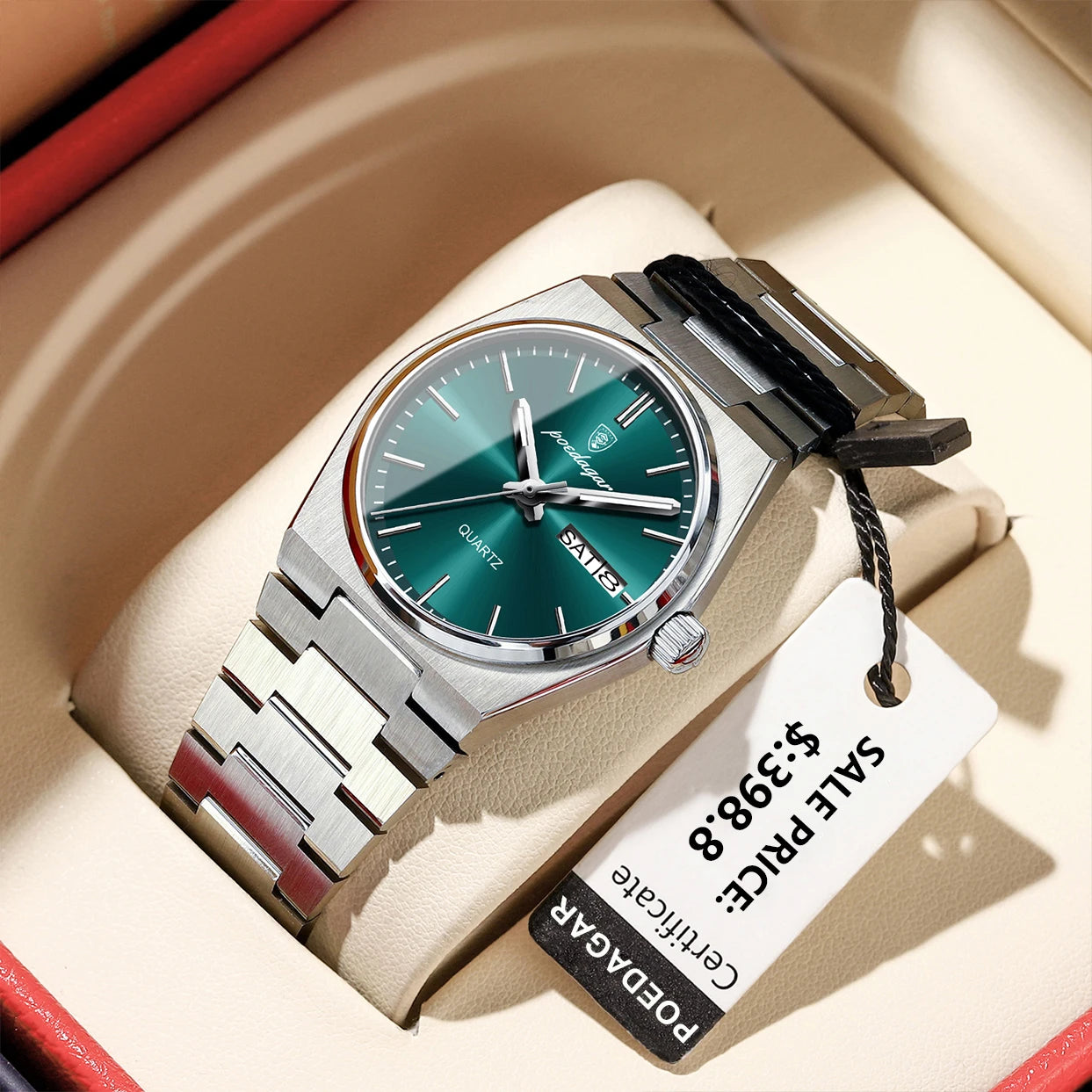 Montre femme POEDAGAR - Montre à quartz professionnelle, étanche et lumineuse