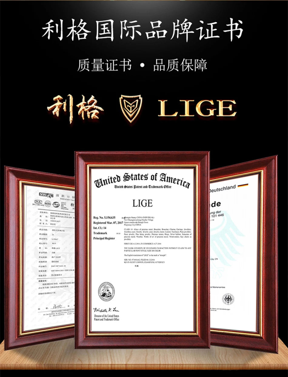 Montre LIGE pour couple - Montres à quartz minimalistes en acier inoxydable