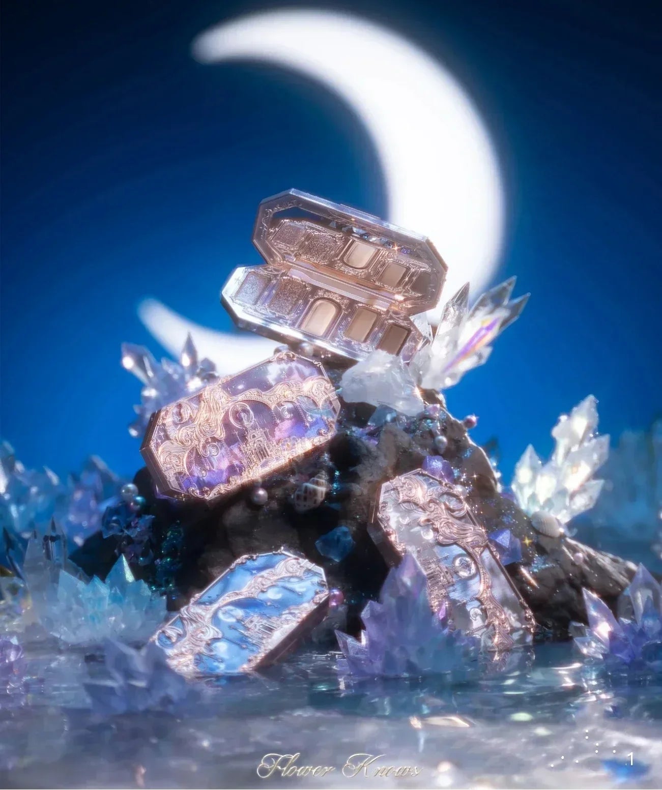 لوحة ظلال العيون مونلايت ميرميد - 8 ألوان لامعة غير لامعة