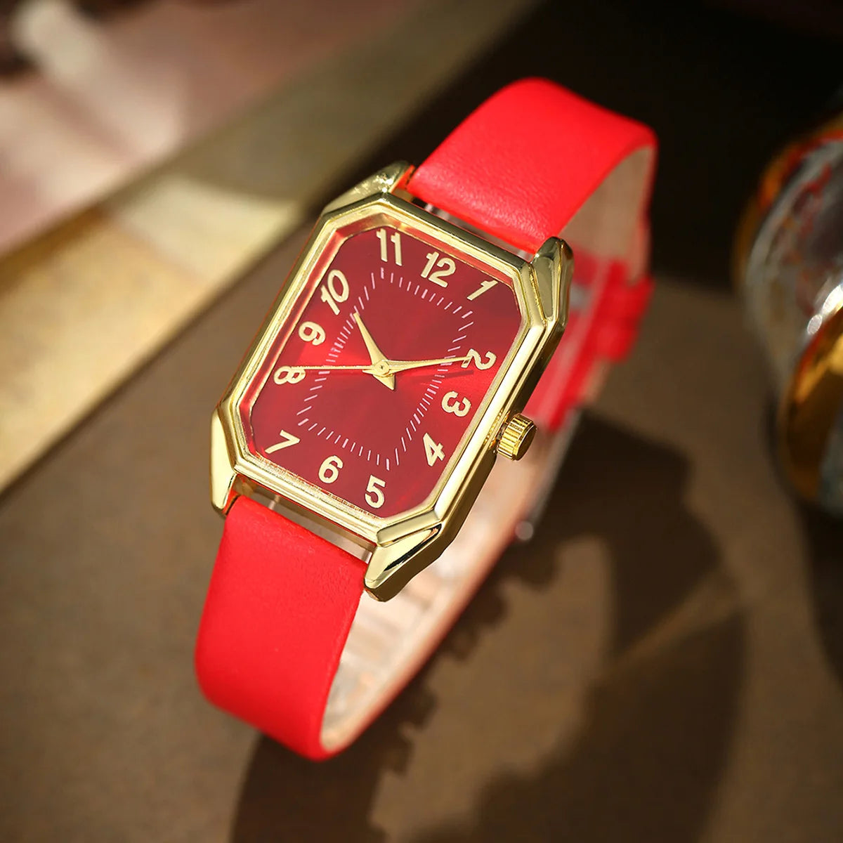 Women's Watch Set - 1/5/6pcs Luxury Square Quartz Watches