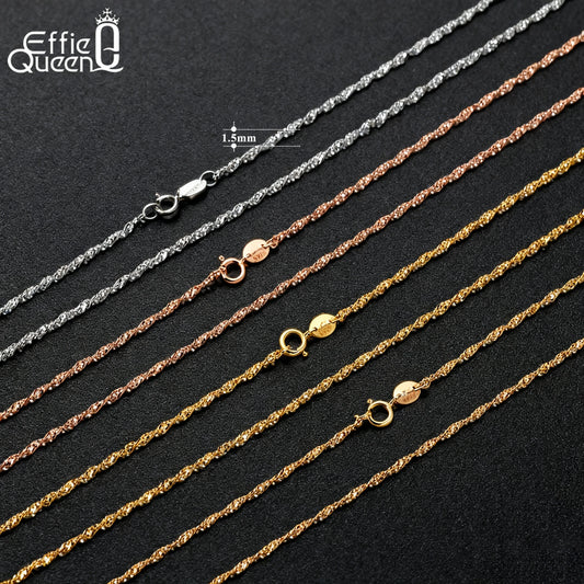 Collier ras du cou en argent S925 plaqué or 14 carats, chaîne torsadée dorée