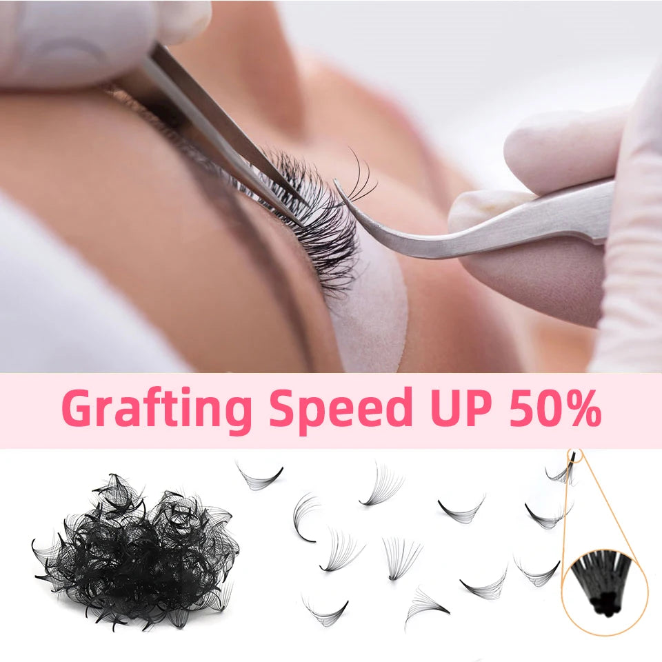 رموش كثيفة جاهزة - رموش صناعية ثلاثية الأبعاد - 40D