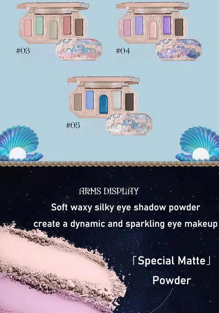 لوحة ظلال العيون مونلايت ميرميد - 8 ألوان لامعة غير لامعة