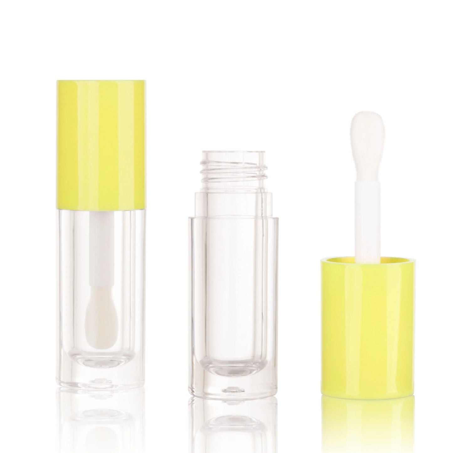 أنابيب ملمع شفاه فارغة - 10 عبوات مستديرة سعة 6 مل مع فرشاة