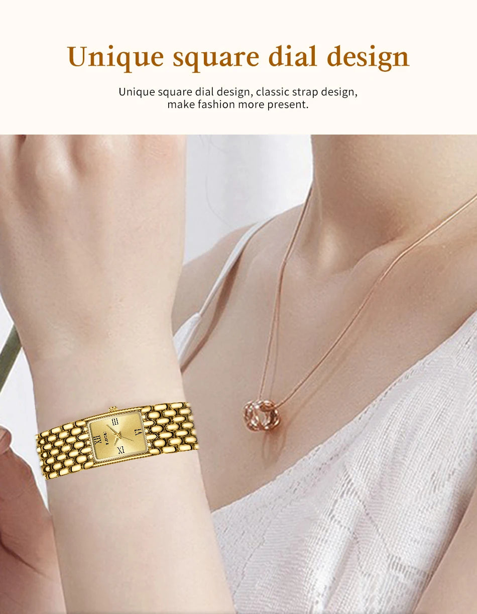 Montre LIGE pour couple - Montres à quartz minimalistes en acier inoxydable