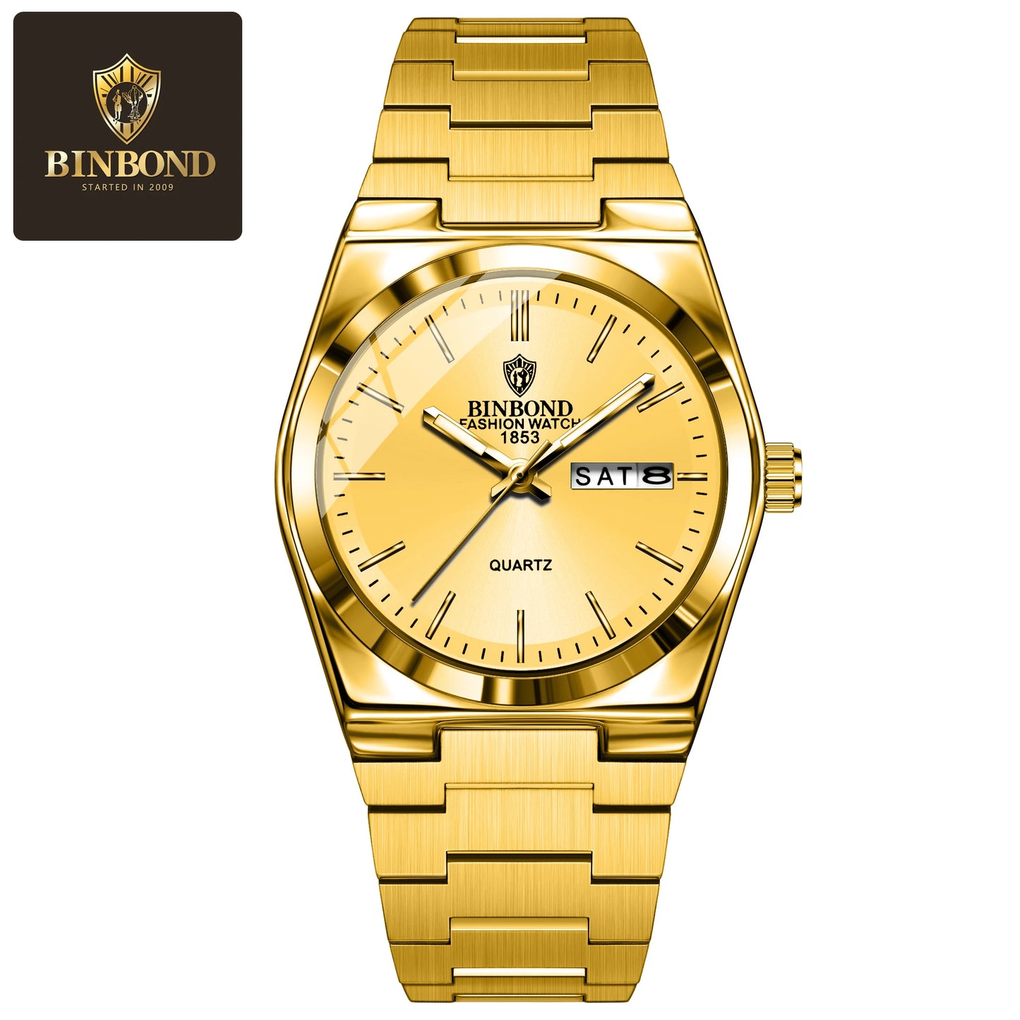 Montre femme BINBOND 103 - Montre à quartz ultra-mince à double calendrier