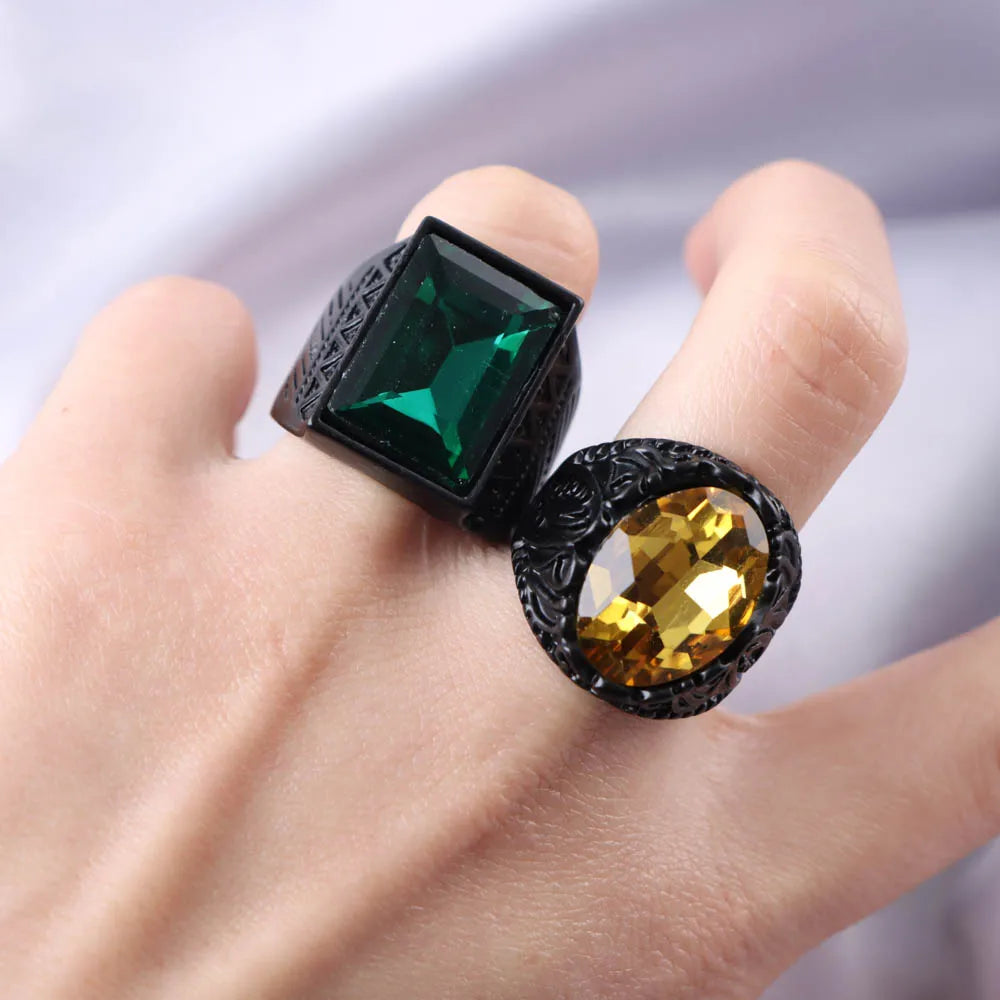 خواتم من الأحجار الطبيعية للبيع بالجملة - مجموعة من 10 إلى 50 قطعة بتصميم كلاسيكي مختلط