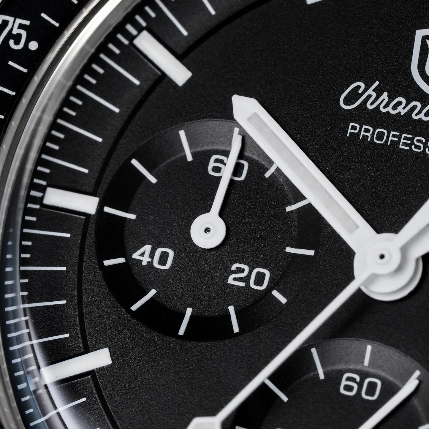 Montre Watchdives WD1863 à quartz, mouvement chronographe VK63, verre saphir bombé, étanche à 10 bar, luminescente, 39 mm, style vintage