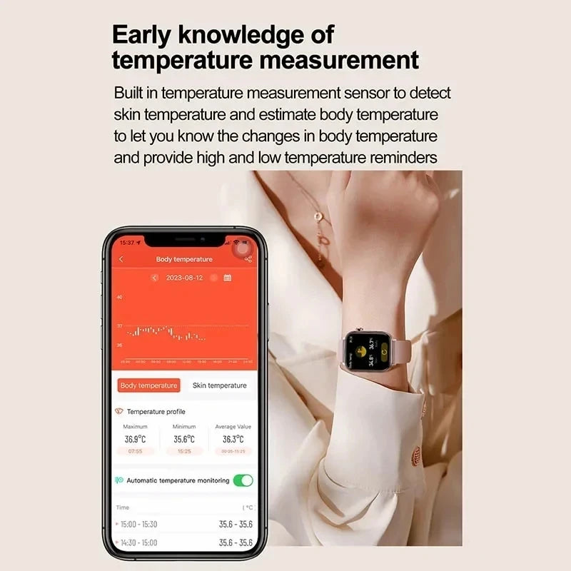 Smart Watch 2025 - ECG+PPG Blood Pressure Blood Lipid Uric Acid Menstrual Tracker