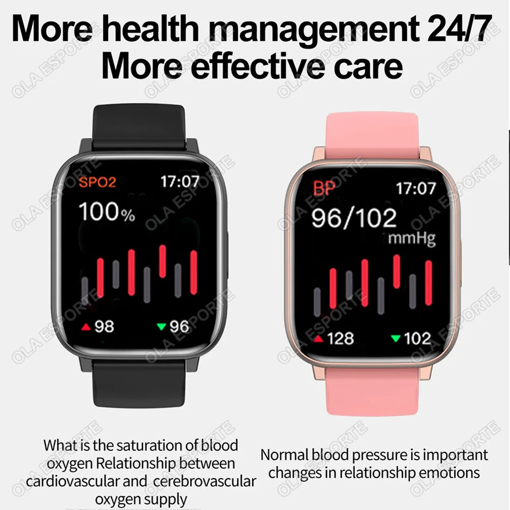 Smart Watch 2025 - GPS HD Touch Screen Blood Pressure Monitor Bluetooth Call
