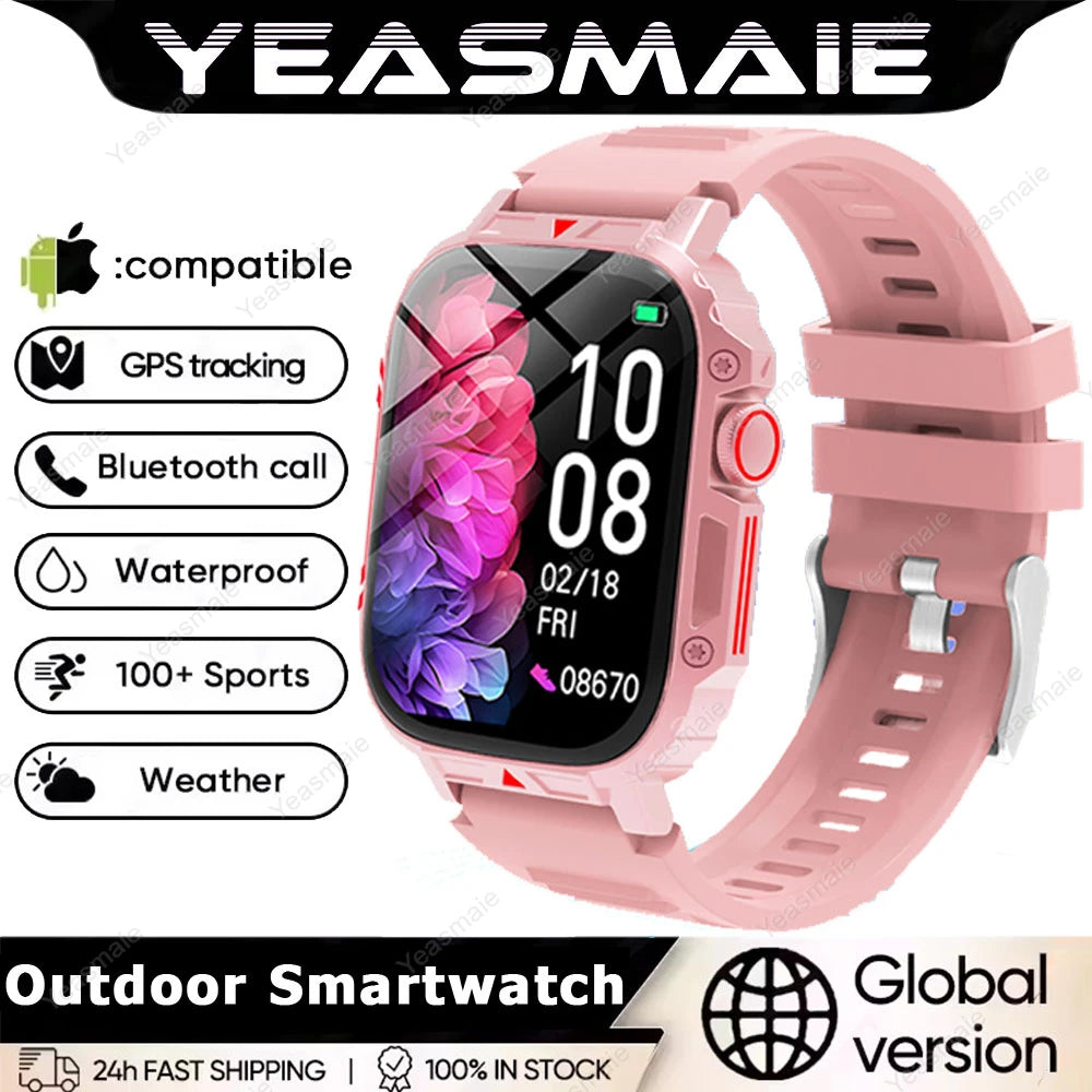 Military Smart Watch 2025 - Health Monitor Bluetooth Call IP68 Waterproof Fitness
