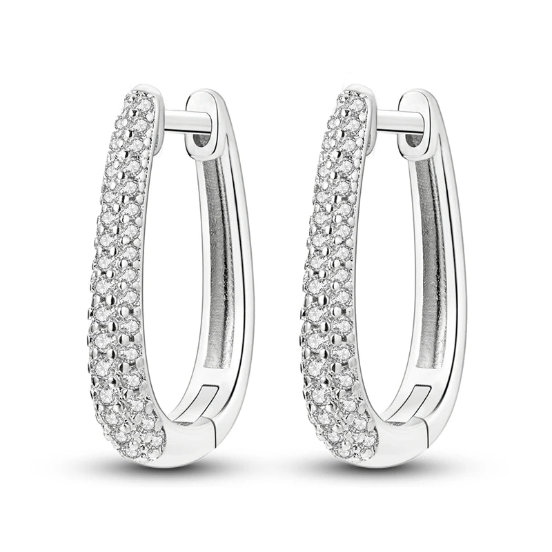 Boucles d'oreilles créoles en argent sterling 925 - Cadeau de mariage et de fiançailles