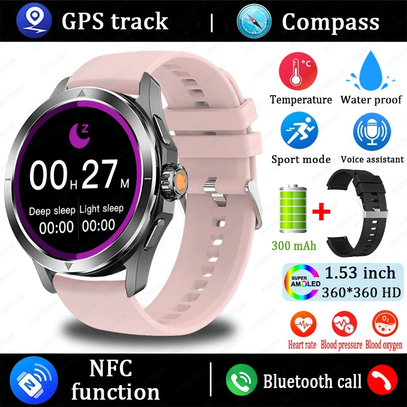 S4 Ultra Smart Watch - AMOLED Outdoor Sport NFC GPS Heart Rate Waterproof