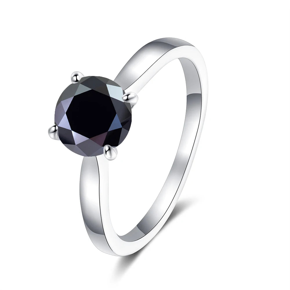 Colorful Moissanite Ring - 2ct 925 Silver with GRA Certificate