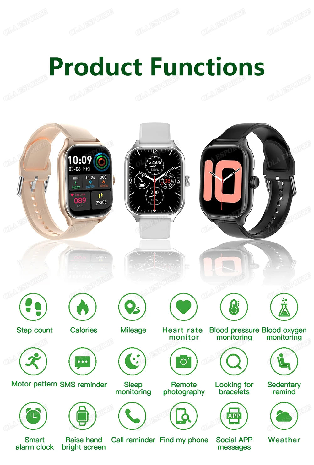 Outdoor Smart Watch - 2.01" HD Heart Rate Bluetooth Calls GPS Waterproof DIY