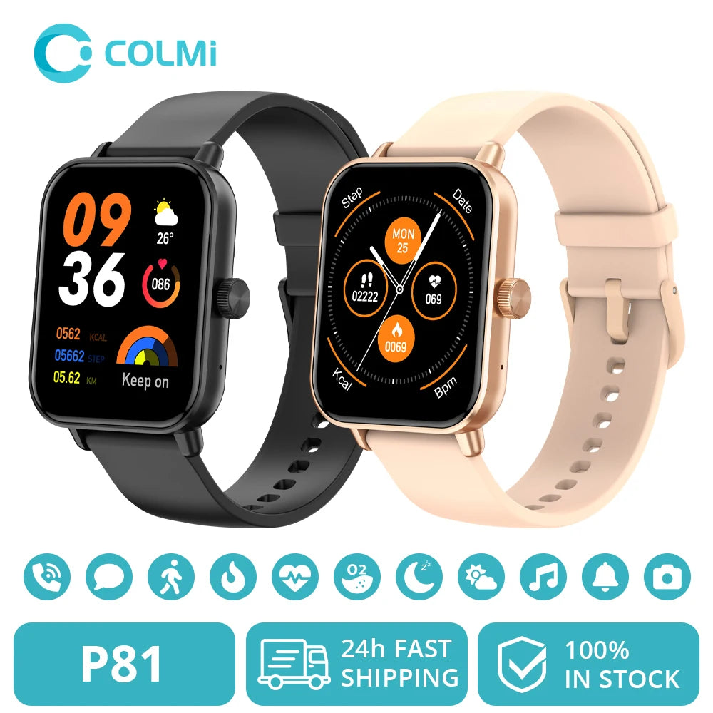 COLMI P81 Smartwatch - Voice Calling 24H Health Monitor 100 Sports Modes