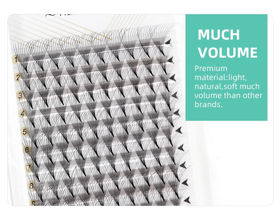 رموش AGUUD الروسية الجاهزة للتكثيف - ١٠ علب - معجبين كثر