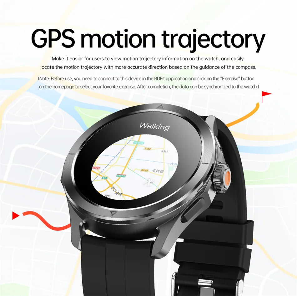 S4 Ultra Smart Watch - AMOLED Outdoor Sport NFC GPS Heart Rate Waterproof