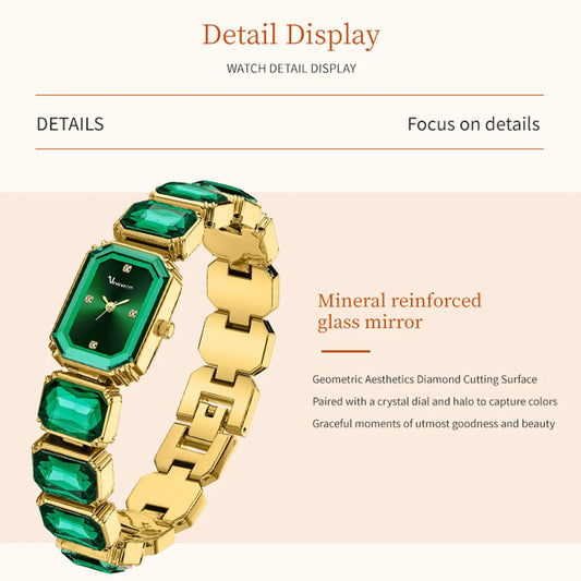 2024 Women's Watch - Luxury Diamond Rose Gold Bracelet Watch