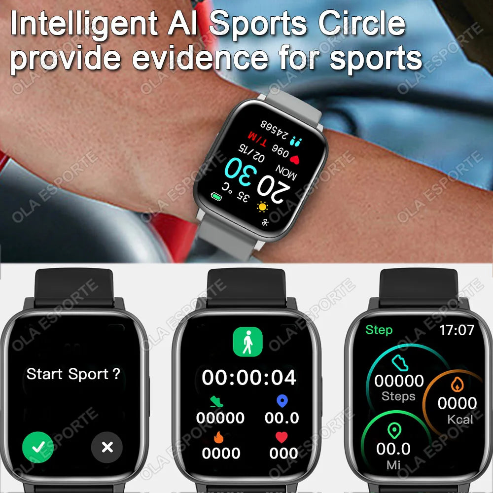 Smart Watch 2025 - GPS HD Touch Screen Blood Pressure Monitor Bluetooth Call