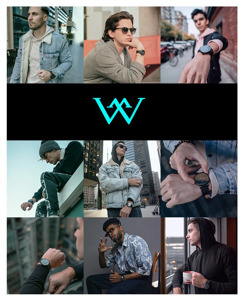 Montre WM automatique mécanique pour homme, haute qualité, verre saphir, heure mondiale, marque originale reconnue Welly Merck, référence WM057