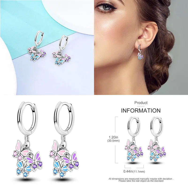 Boucles d'oreilles créoles en argent sterling 925 - Cadeau de mariage et de fiançailles