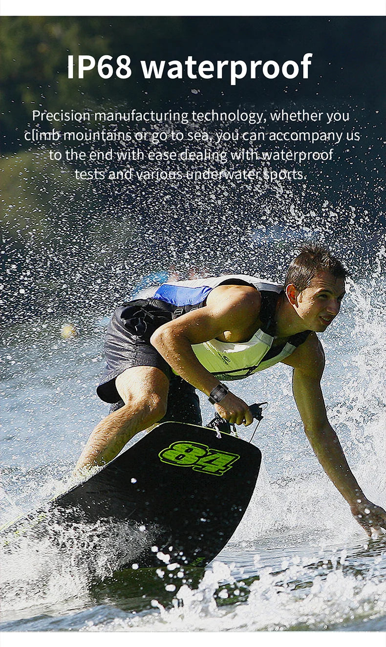 KHwatch Smart Watch - 2.01" Curved Screen Bluetooth Call IP68 Waterproof