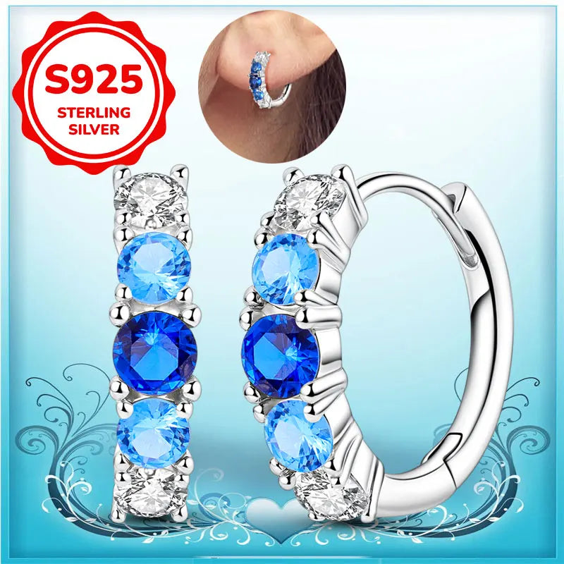 Boucles d'oreilles créoles en argent sterling 925 - Cadeau de mariage et de fiançailles