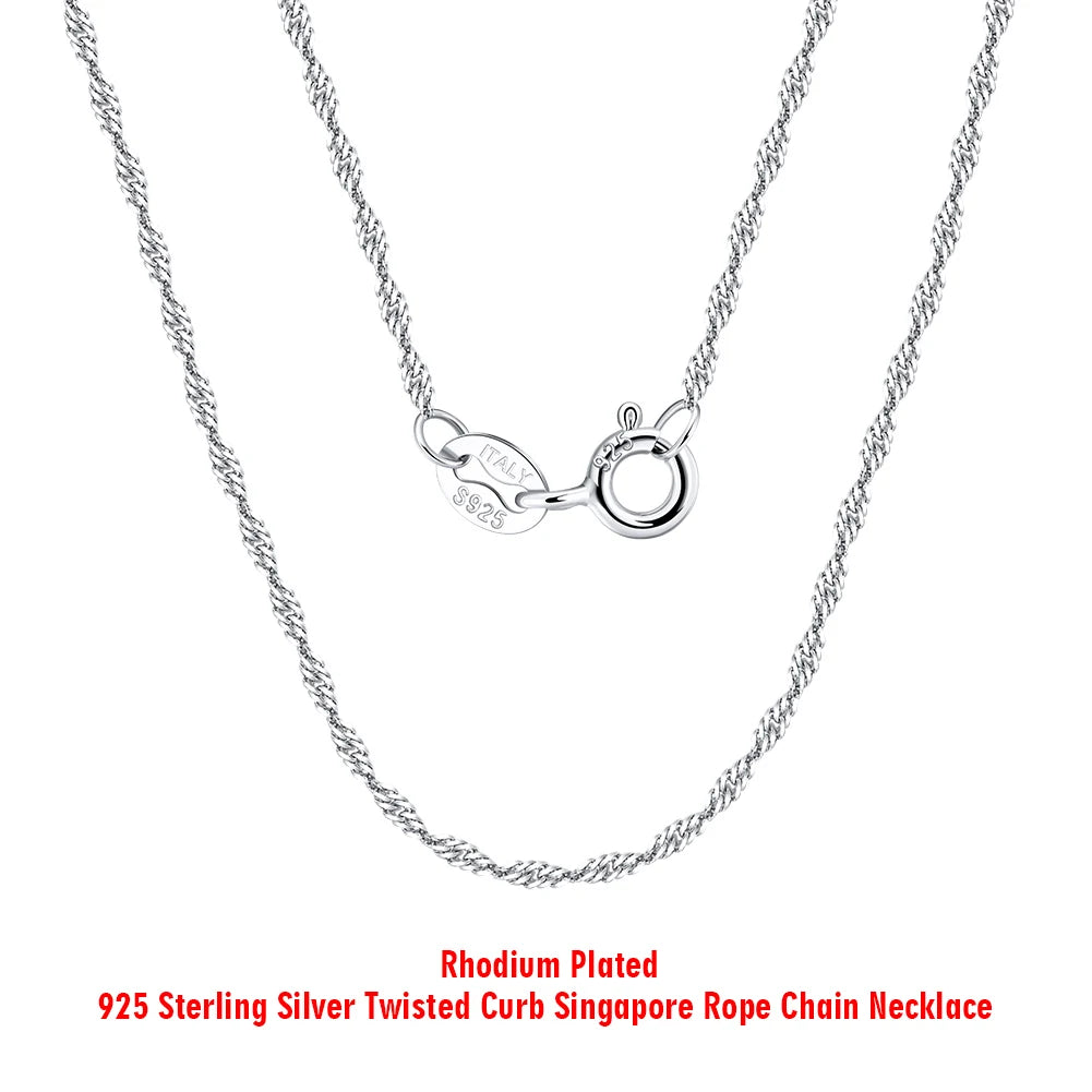 قلادة من سلسلة حبل ملتوية ذهبية - قلادة من الفضة الاسترلينية عيار 925 مطلية بالذهب عيار 14 قيراطًا