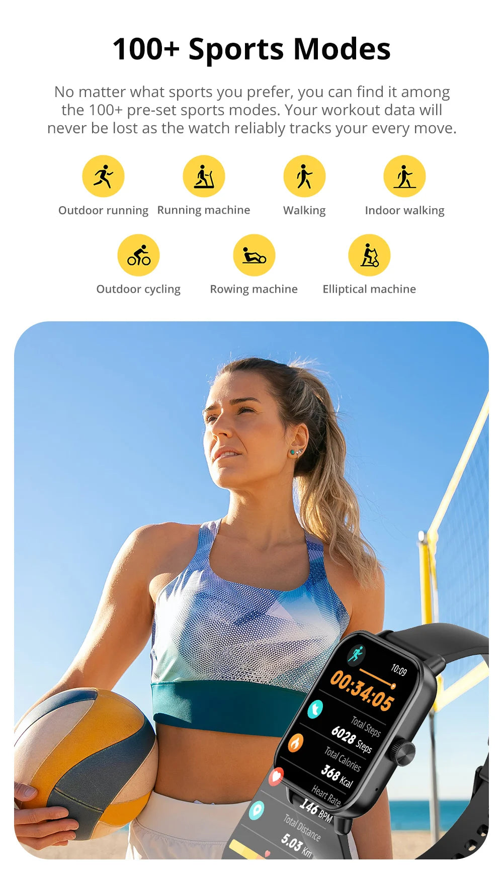 COLMI P81 Smartwatch - Voice Calling 24H Health Monitor 100 Sports Modes