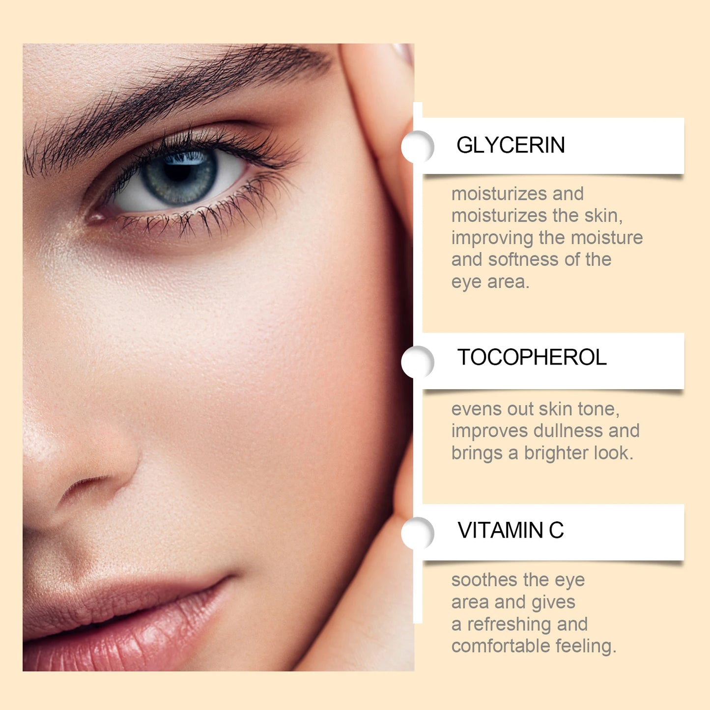 زيت سيروم العين المضاد للشيخوخة - علاج تفتيح وتقوية البشرة بفيتامين سي