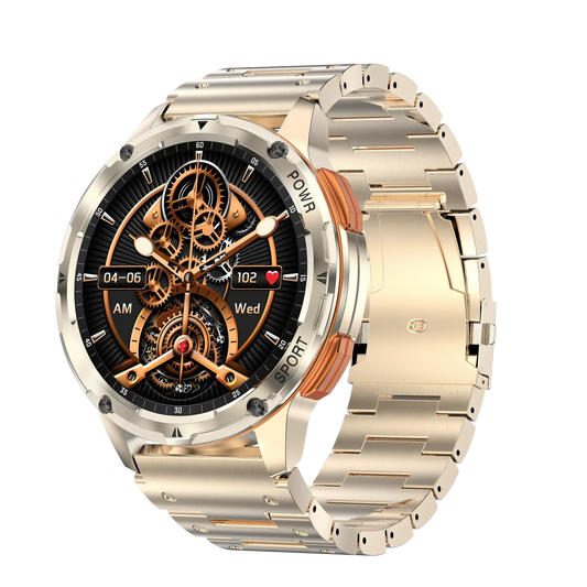 Fashion amoled smart watch AK59 Luxury BT call 400mah large battery rubber metal strap Ladies watches sports AK59 smartwatch